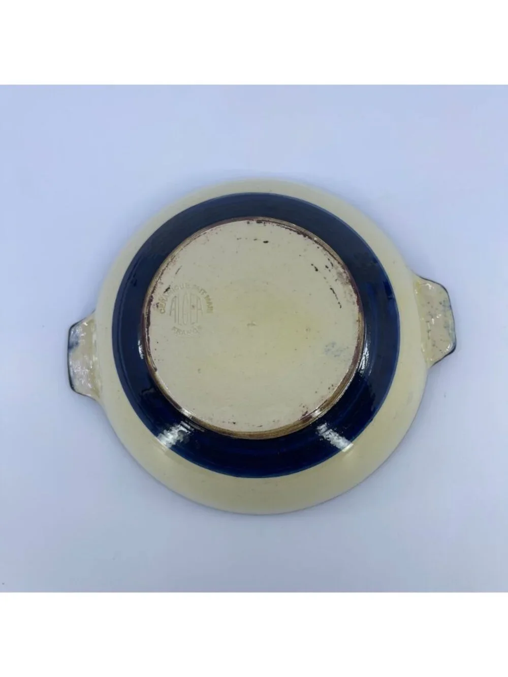 vintage handmade earthenware bowls fig design alcea pottery france set of 2
